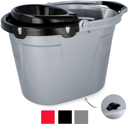 14 l-es felmosóvödör kerekekkel és csavarókosárral