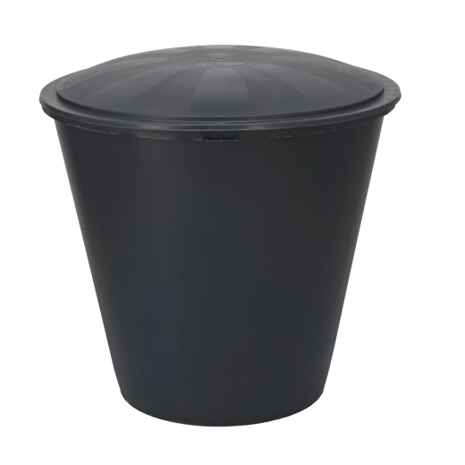 Kerti esővízgyűjtő hordó 200–210 l fedéllel, antracit