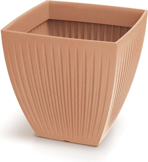 Latia Square műanyag virágcserép 48 cm, terrakotta