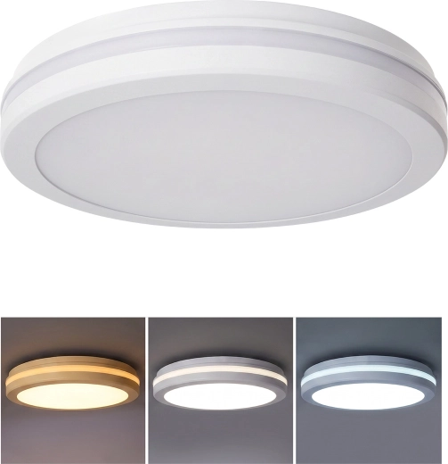 Solight LED mennyezeti és fali lámpatest Gari 26 W 2340 lm 3CCT IP65 30 cm fehér