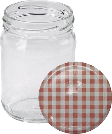 Befőttes üveg 250 ml TWIST 66 KANAFAS tetőkkel (10 db)