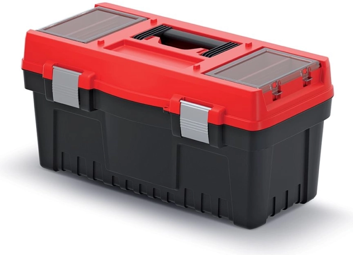 Szerszámos koffer fémzárakkal EVO 548 × 274 × 286 mm – piros
