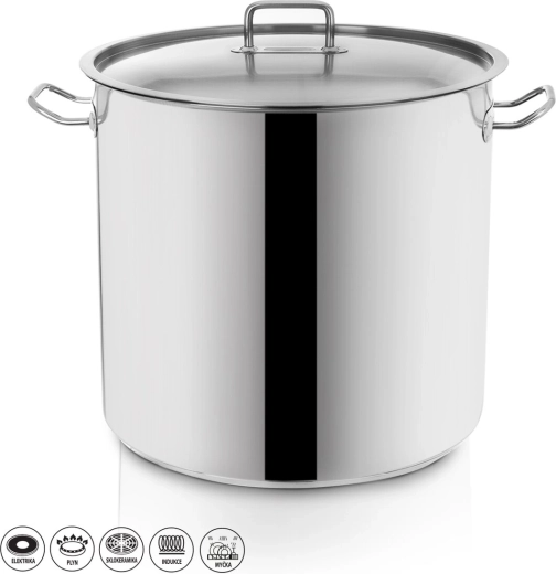 Stock rozsdamentes lábas 22 l fedővel
