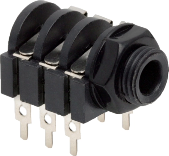 6,3 mm-es sztereó jack aljzat kapcsolóval
