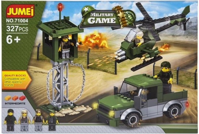 Jumei Military Game katonai építőkészlet katonák 327 darab (38 × 26 cm) - 1 db