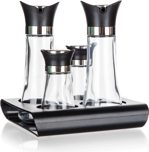 BANQUET EXCELLENT fűszertartó készlet, 5 darab, fekete