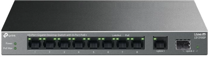 LS1210GP switch 10× GE PoE+