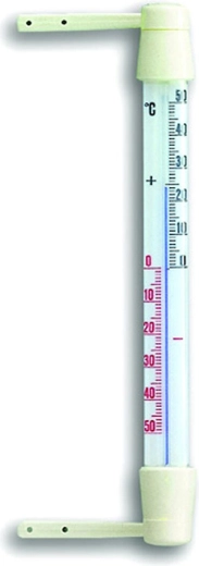 Műanyag ablak hőmérő, forgatható, 22 cm