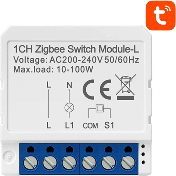 Avatto LZWSM16-W1 ZigBee okos kapcsoló modul, nulla vezeték nélkül, TUYA
