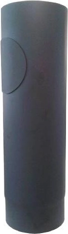 Füstcső nyílással 150 mm, 500 mm hossz, 1,5 mm falvastagság, fekete