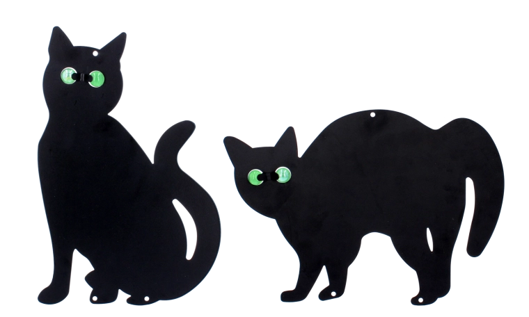 Macska alakú madár- és rágcsálóriasztó, dekoratív