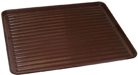 Edényszárító 50 × 40 cm, barna műanyag