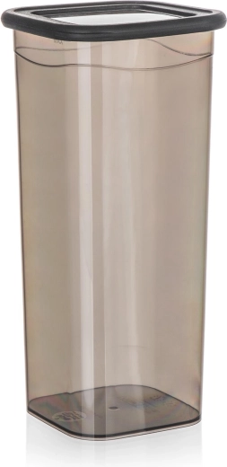 Lissa élelmiszertartó doboz 1,8 l, négyzet alakú, füstszínű