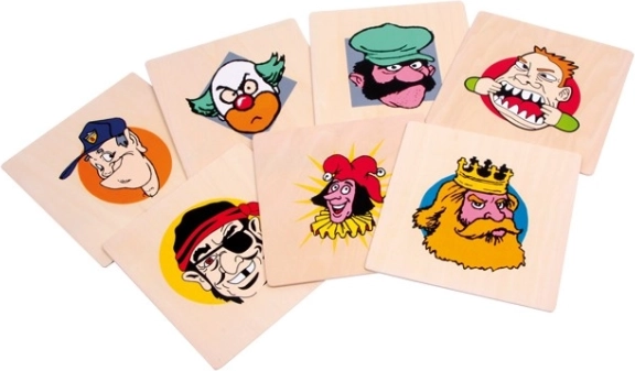 Vidéki születésnapi fa tányérok Vidám fejek SMALL FOOT, 7 darabos szett