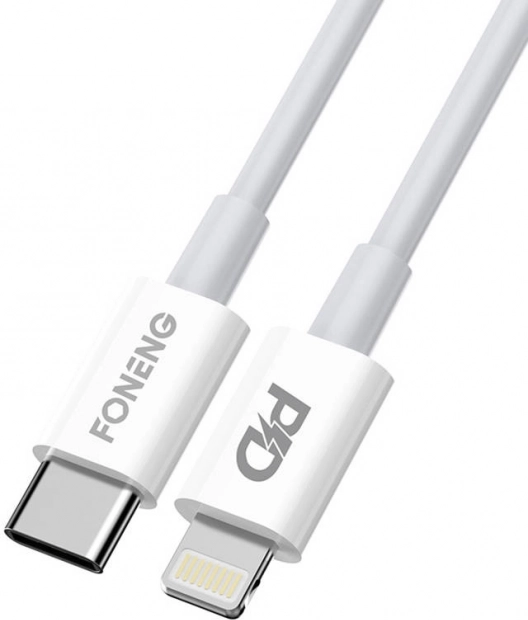 USB‑C – Lightning kábel FONENG X31 2 m 3 A 20 W fehér