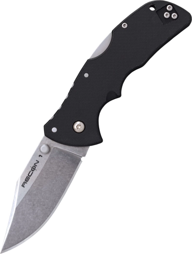 Cold Steel Mini Recon 1 Clip Point – kis zsebkés 7,2 cm, fekete, GRN