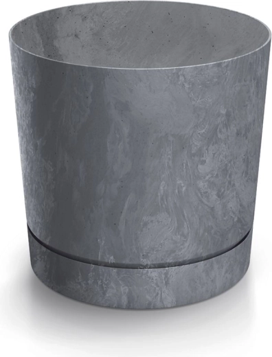 Tubo P Betonhatású virágcserép 20 cm marengo, integrált alátéttel