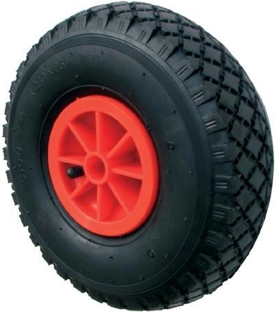 Gurtnikerék 260 mm felfújható, műanyag tárcsával, 20 mm agy