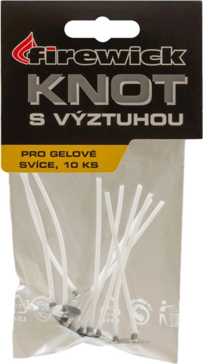 Kanócok zselégyertyákhoz fémlappal (10 db)