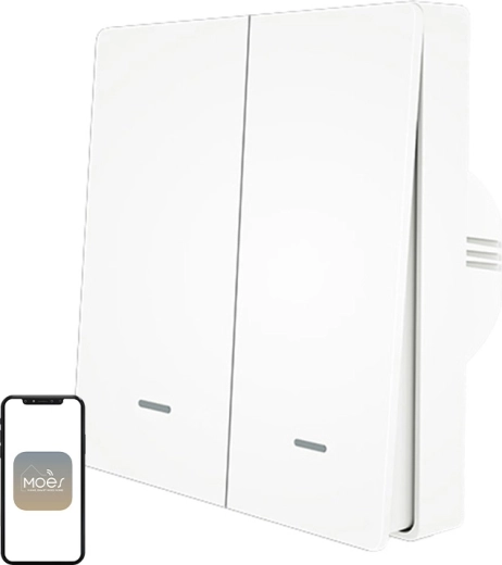 Moes kétcsatornás ZigBee 3.0 okos villanykapcsoló - 1 db