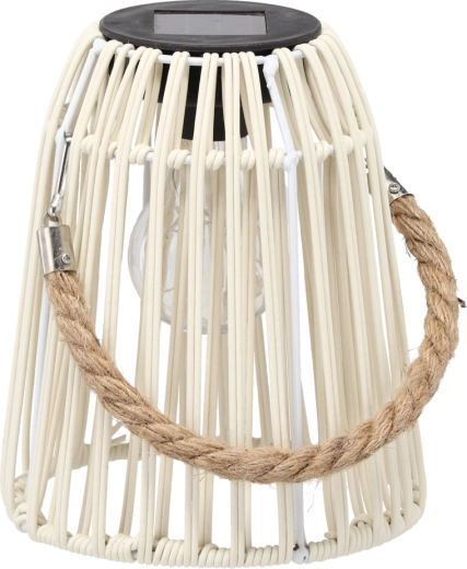 Napelemes fehér LED lampion 18 cm