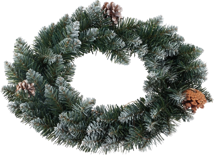 Dekoratív karácsonyi PVC koszorú 40 cm