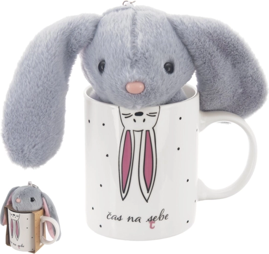 Porcelán bögre nyuszival 390 ml