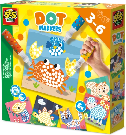 XXL pöttyöző filcek aktivitáskártyákkal gyerekeknek