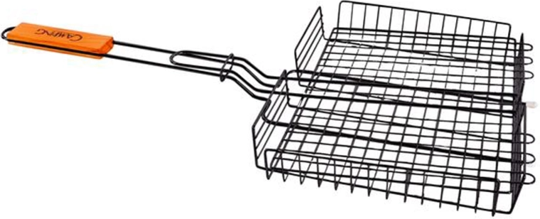 Mély grillrács Camping 31 × 24 cm, fekete