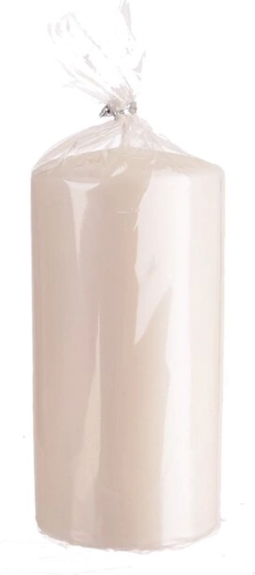 Fényes rózsaarany henger gyertya 14 cm