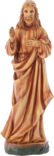 Polirezinből készült dekoratív Jézus-figura, 38 cm