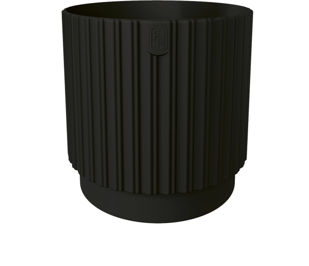 MIKA Cyli Petit ECO Recycled virágtartó 26 cm – mélyfekete