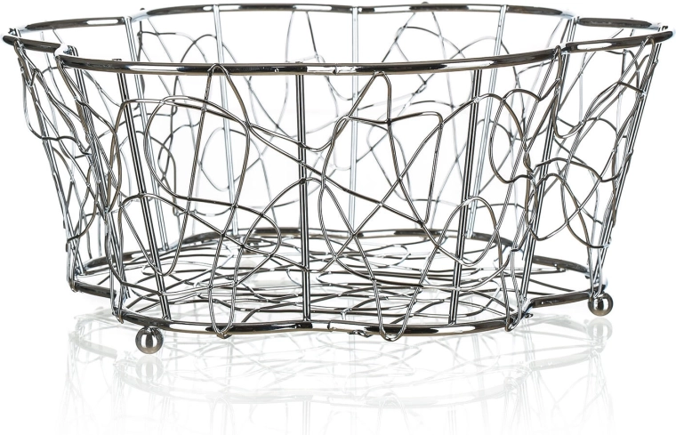 VANITY huzal gyümölcskosár, króm, 24 × 10 cm