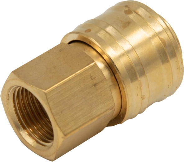 Gyorscsatlakozó belső 1/4" menettel, sárgarézből