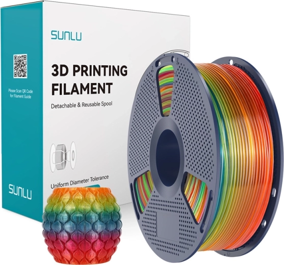 Sunlu PLA átlátszó szivárványos filament 3D nyomtatáshoz
