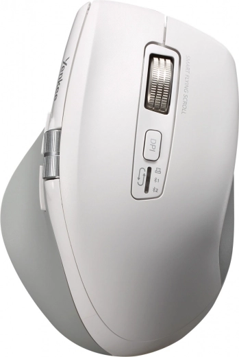 Ergonómikus vezeték nélküli egér újratölthető akkumulátorral és kettős Bluetooth + 2,4 GHz Flying Scroll