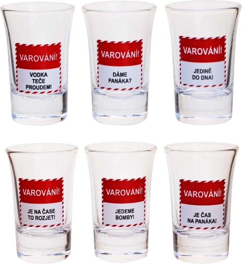 TORO figyelmeztetés mintás felespohár ajándékszett 6×40 ml