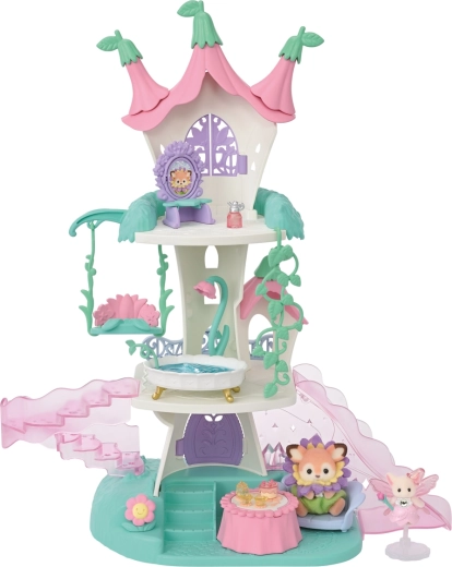 Sylvanian Families mesebeli torony tündérrel és kiegészítőkkel