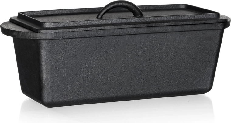 EXCELLENT 3 l öntöttvas kenyérforma fedővel, fekete