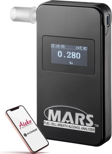 Alcovisor Mars BT bluetooth elektrokémiai alkoholszonda fekete - 1 db