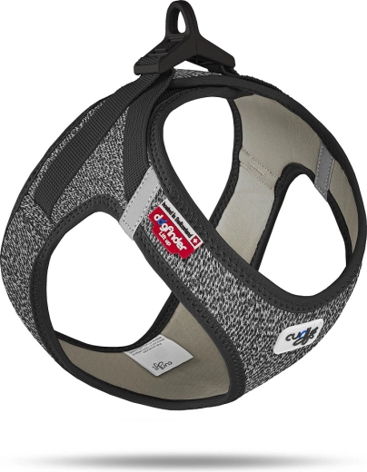 Curli kutyahám gyorscsattal, merinó gyapjúval, fekete XL (12–18 kg)