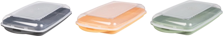 Téglalap alakú polipropilén (PP) műanyag doboz 21 × 11,5 × 3,5 cm