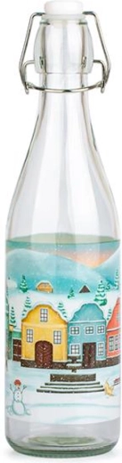 TORO 260 ml patentdugós üvegpalack – téli falucska