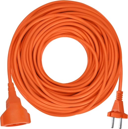 Solight hosszabbító kábel csatlakozó aljzattal 15 m, 2×1,5 mm², narancssárga - 1 db