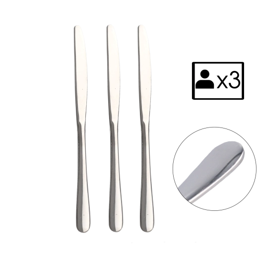 Classic 3 darabos rozsdamentes acél késkészlet