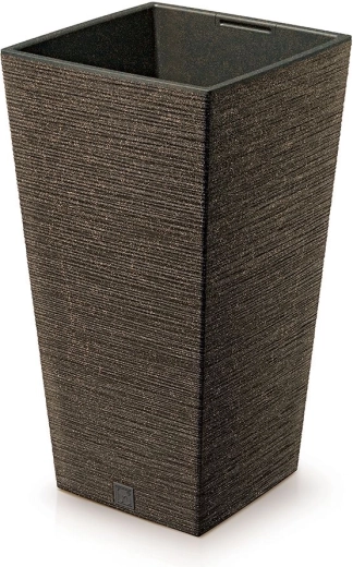 Furu Square Eco Wood virágtartó betéttel 24 cm – kávé