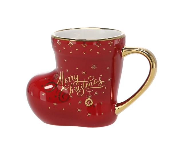 Porcelán karácsonyi csizma alakú bögre 230 ml