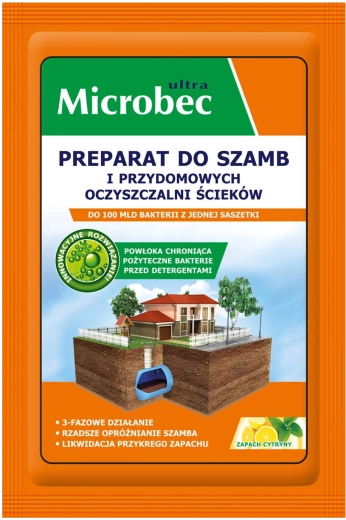 Microbec Ultra enzimes készítmény szeptikus tartályokhoz és házi szennyvíztisztítókhoz 25 g