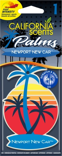 California Scents Palm Newport New Car akasztós autóillatosító