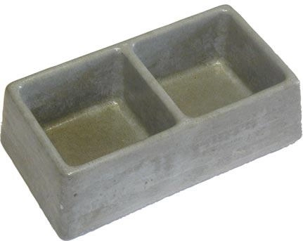 Beton rágcsáló dupla tál 245 × 135 × 75 mm